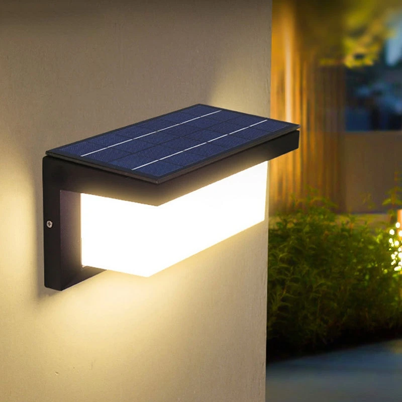 Solar Wall Lights Outdoor Waterproof Indoor Home Garden Courtyard Doorway Sensor Wall Light Wiring-free Wall Sconce Lighting