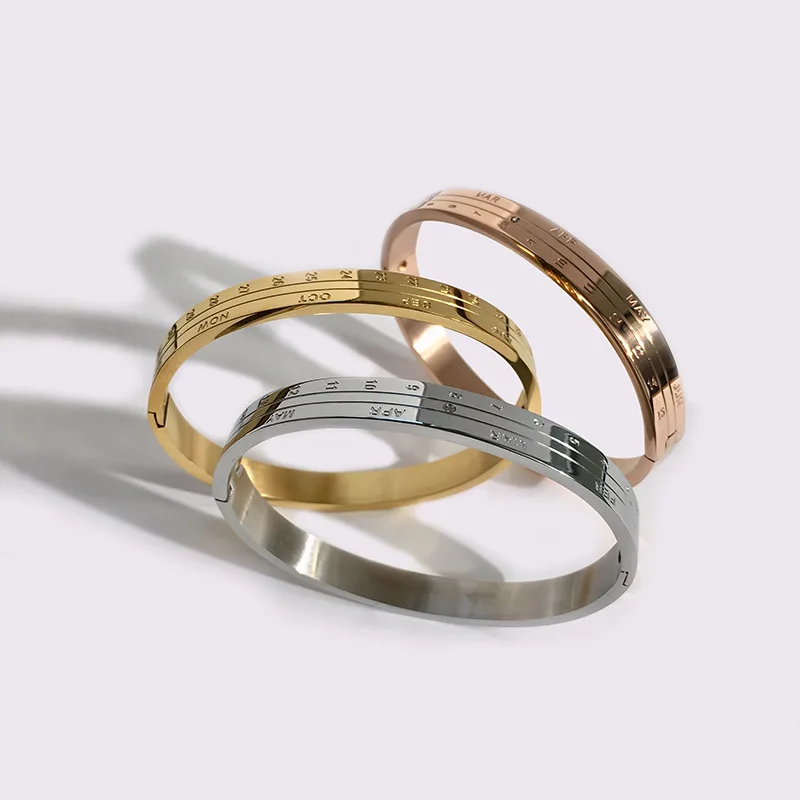 

Модный браслет ювелирные изделия индивидуальный дизайн Изысканный Простой горячая Распродажа буквенно-цифровые глянцевые трехцветные юв...