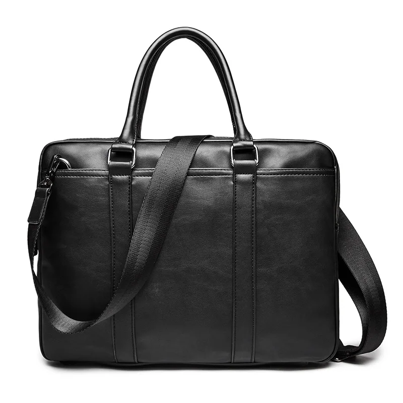 Business Men's Briefcase Leather Handbag Casual Shoulder Messenger Bag High Capacity Computer Laptop Tote Bag Male File Bag