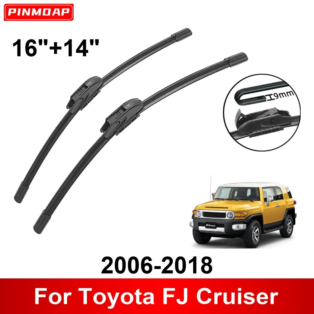 Щетки стеклоочистителя для Toyota FJ Cruiser 2006-2018 16 дюймов + 14