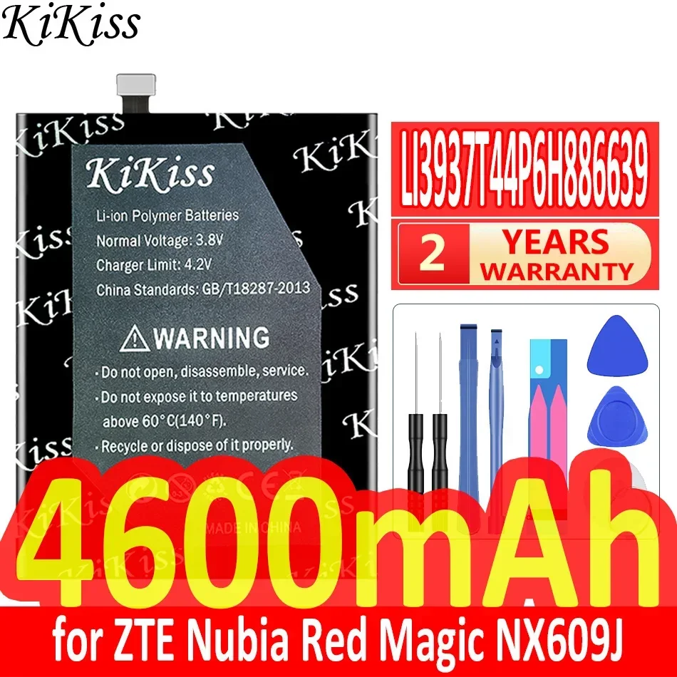 Мощная батарея 4600 мАч KiKiss LI3937T44P6H886639 для ZTE Nubia Red Magic Mars red Devil NX609J