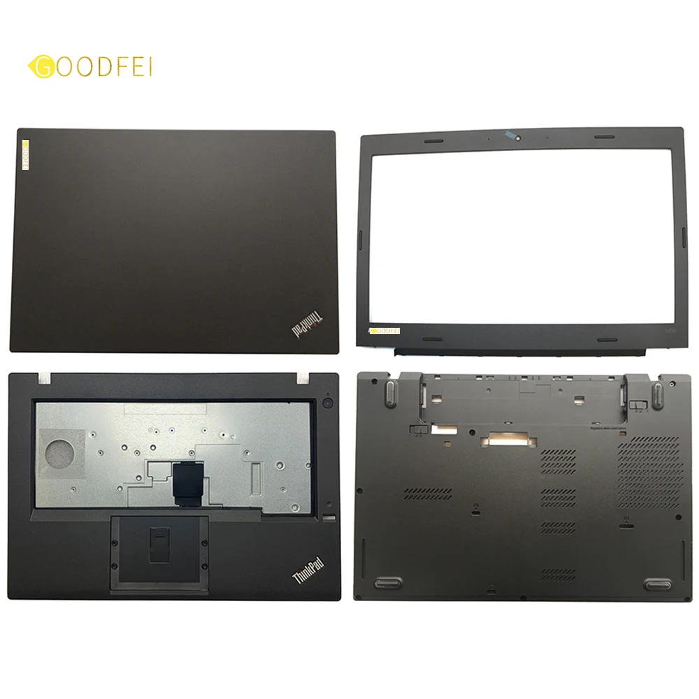 

Оригинальная задняя крышка ЖК-дисплея для Lenovo ThinkPad L450, задняя крышка + рамка + Упор для рук, верхняя крышка + Нижняя база 00HT822 00HT717 00HT833