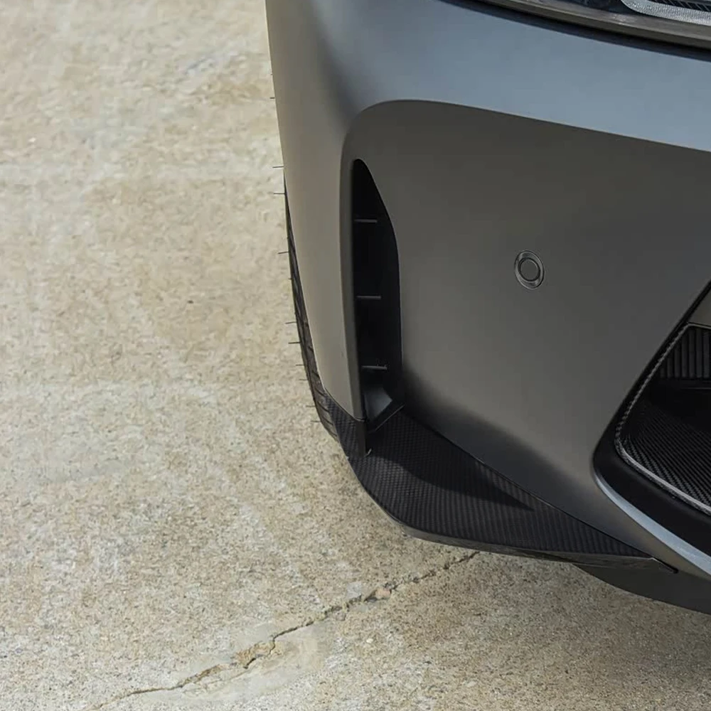 Фото Сплиттер переднего бампера из сухого карбона в стиле M для BMW M3 G80 G81 M4 G82 G83, спойлер-диффузор №2