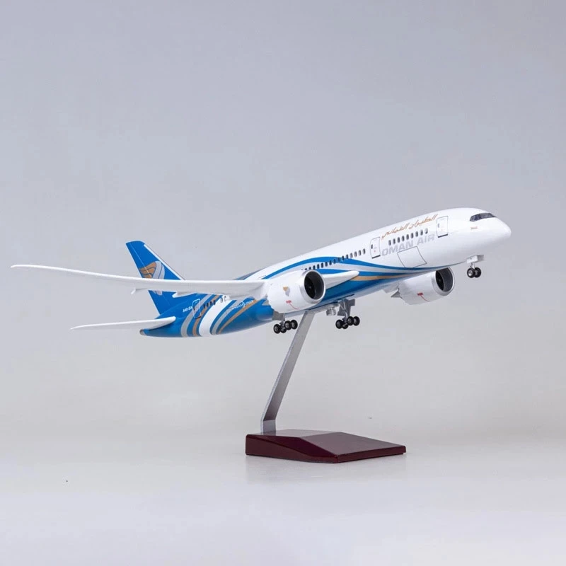 Масштаб 1/130 43 см модель самолета из реактивной смолы Dream Oman B787 (с подсветкой и