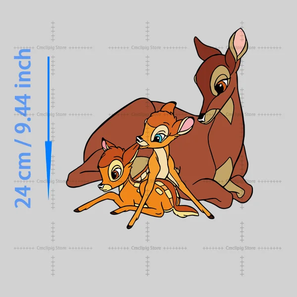 Фото Термоклеевые наклейки Bambi Thumper, самоклеящиеся, для глажения, термонаклейки для детей, для рукоделия и декора. №5