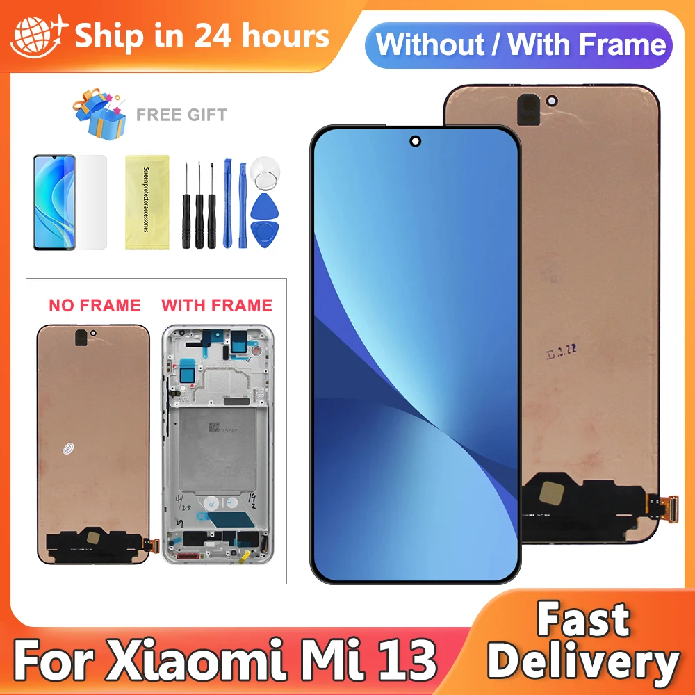 Экран MI13 6 36 дюйма для Xiaomi MI 13 2211133 C Замена дигитайзера ЖК-дисплея G экрана дисплея