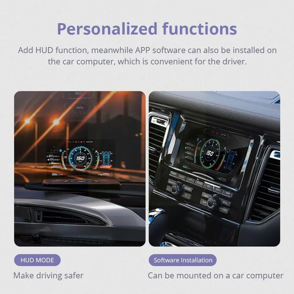 

NEW XTOOL AD10 OBD2 Diagnostic Scanner EOBD Bluetooth With With Reader ELM327 Shows Head Up HUD Meter Different Display Cod P7F5