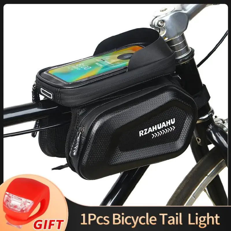 

Велосипедная сумка, велосипедная сумка для верхней передней рамы, водонепроницаемая 7 дюймов, внешняя деталь для хранения, сумка для велосипеда с сенсорным экраном, аксессуары для горных велосипедов