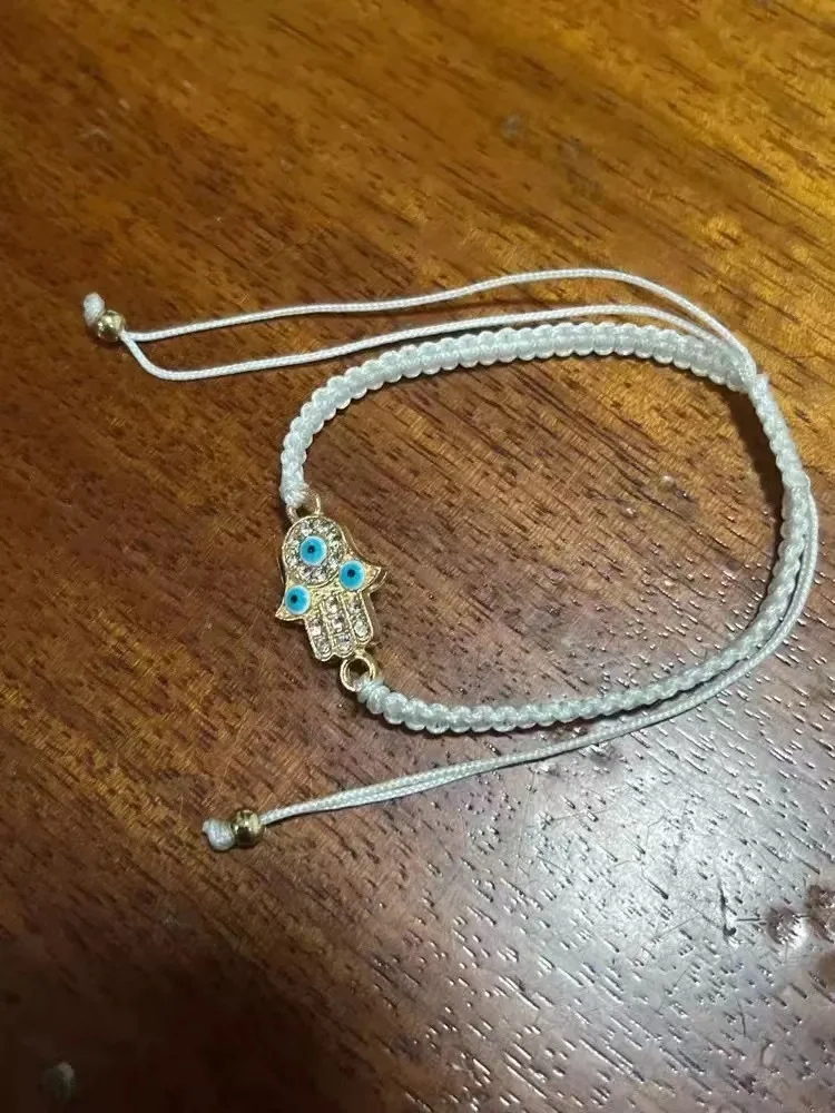 

12 шт., плетеный нейлоновый браслет от сглаза