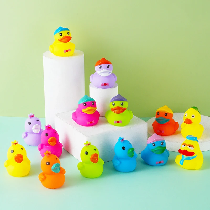 

Baby Bath Toys Cute Mini Children's Educational Toys Creative Small Yellow Duck Bathing Playing Water Kawaii Squeeze Float Ducks