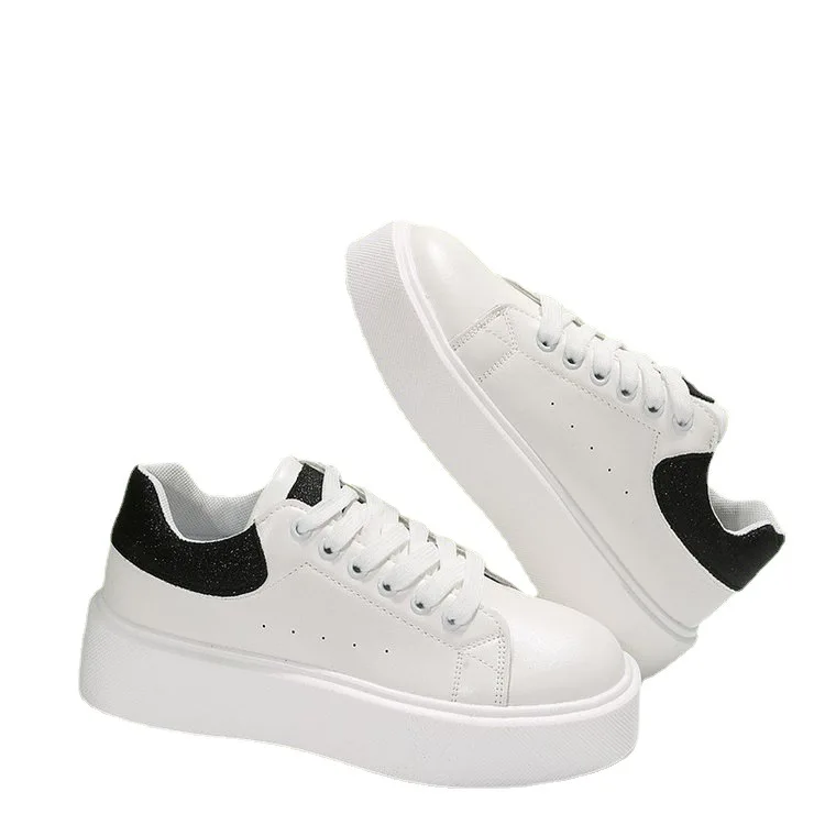 2023 New Womens White Shoes Platform Sneakers Flat Casual Party Wedding Shoes Suede Sports Sneaker Size 35-43