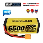 2 шт., аккумулятор DXF 4S lipo 14,8 в, жесткий корпус, 6500 мАч, 5200 мАч, 100C, 50C AKKU для 1:8, 1:10, Радиоуправляемый автомобиль, багги, грузовик, лодка