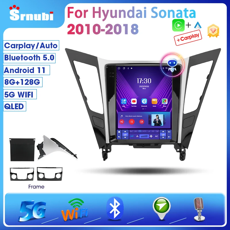 

Автомагнитола Srnubi Android 11,0 для Hyundai Sonata 2010-2018, мультимедийное видео 2Din, 4G, Wi-Fi, навигация Carplay, 9,7 дюйма, головное устройство
