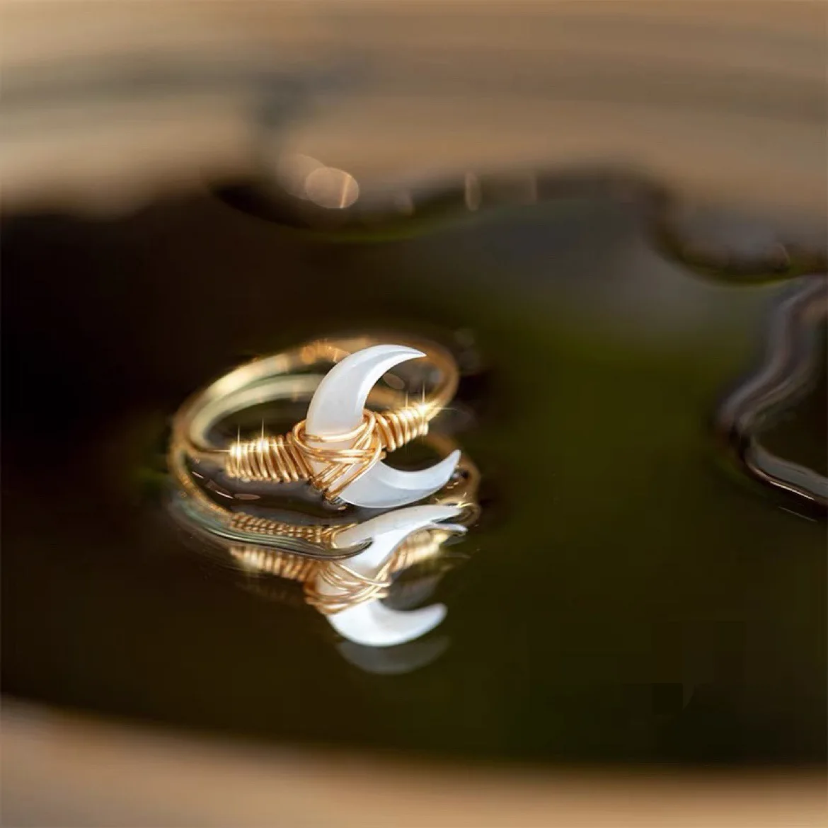 Canglan Juegu Lan Same Style Beimu Moon Ring Light Роскошное кольцо Youyu Zun Дизайнерское в одном стиле