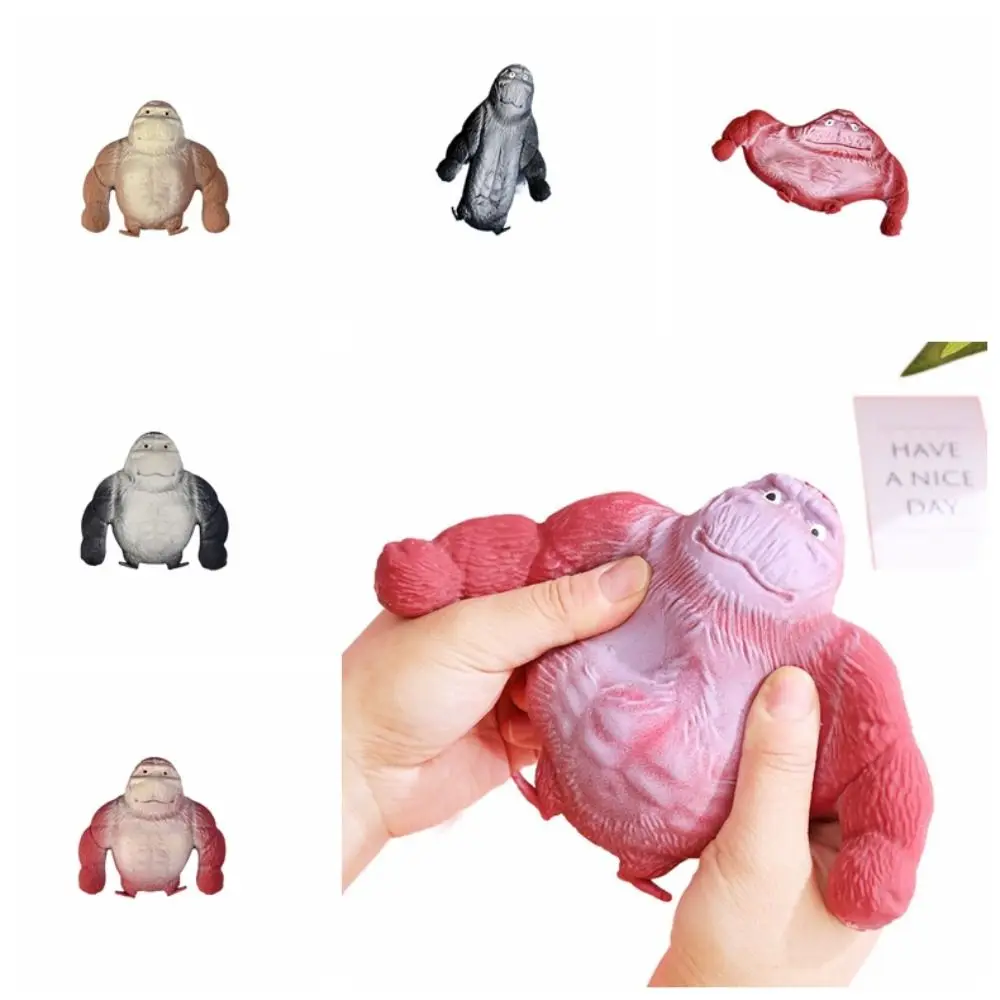 

Slow Rebound Stretch Squeezing Monkey Toys Creative Orangutan Soft Rubber Squeeze Vent Gorilla Doll Creative Elastic Adults