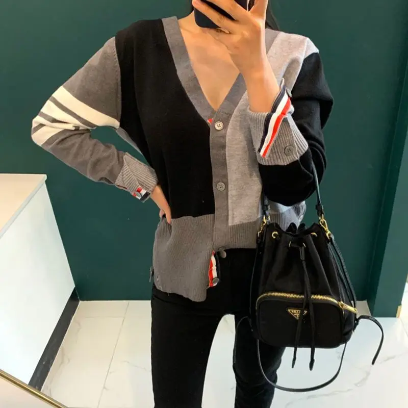 

Y2k Korean Fashion Cardigan For Woman Knitwears Sweaters Autumn Winter Tops Kawaii Womens Clothing Long Sleeve 2023 Knit Clothes