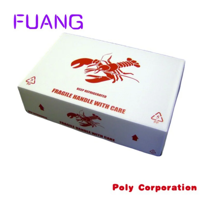 Customized Seafood Products Frozen Fish Shrimp Meat Products Coroplast Packaging Boxespacking box for small business