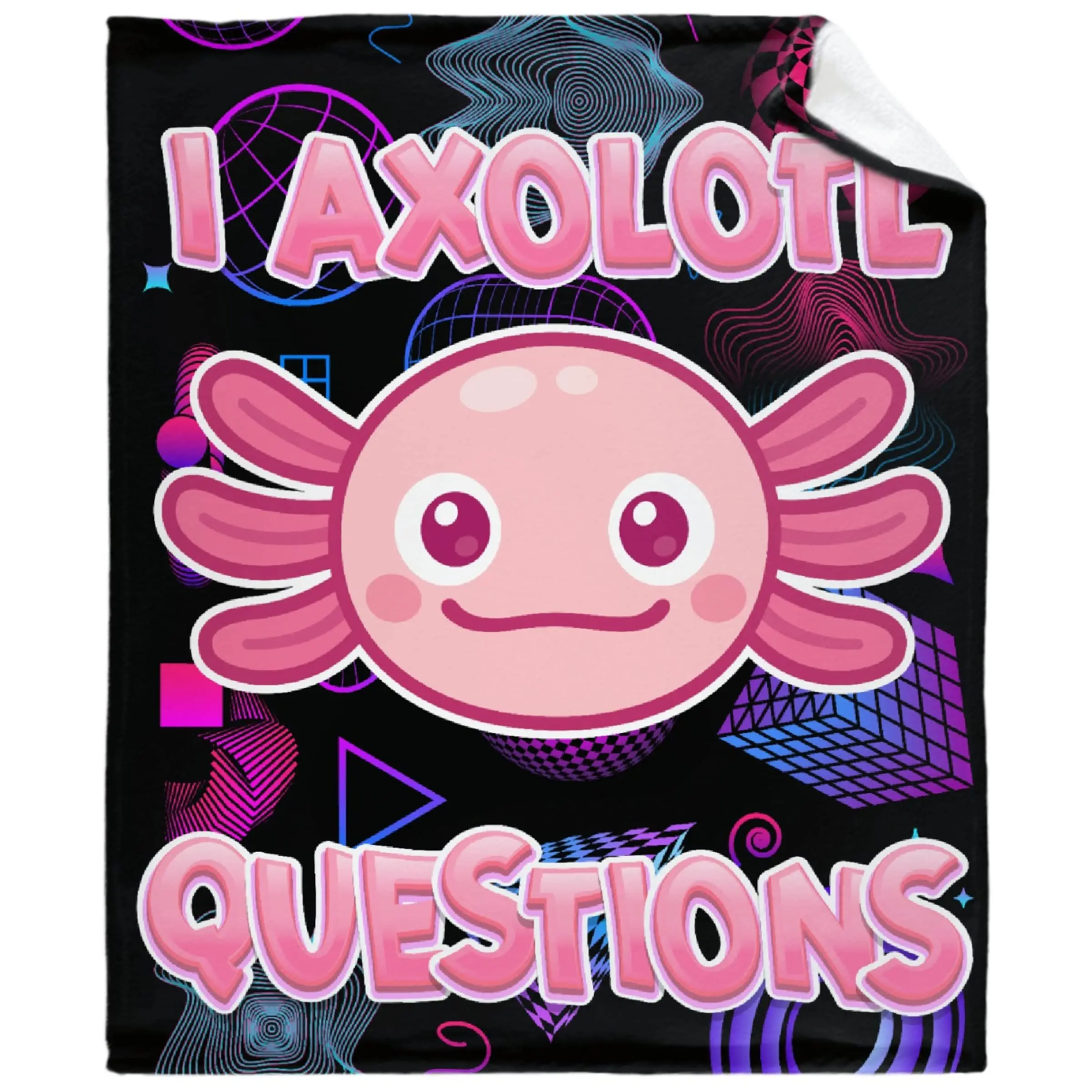 

Cute Mexican Axolotls Flannel Throw Blanket Soft Lightweight Comfy for Travel Picnic and Beach Camping Gifts for Kids Couch Bed