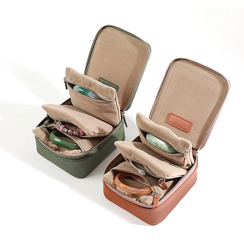 Шкатулка для хранения ювелирных изделий портативная вместительная сумочка на