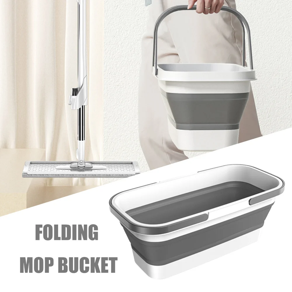 

Foldable Mop Bucket Collapsible Portable Wash Basin Dishpan With Handle Fishing Pail Tools Large-capacity Barrel Effective