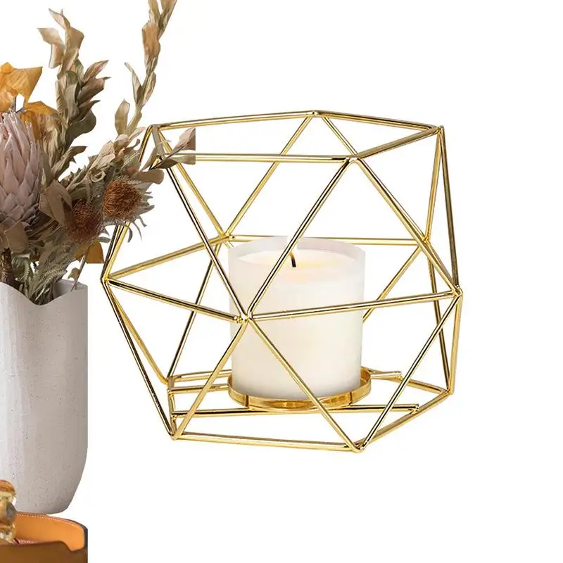 Креативный подсвечник nordicгеометрической формы, металлическая проволока, железный подсвечник, подсвечник для свечи, фотоподсвечник, свадебное украшение