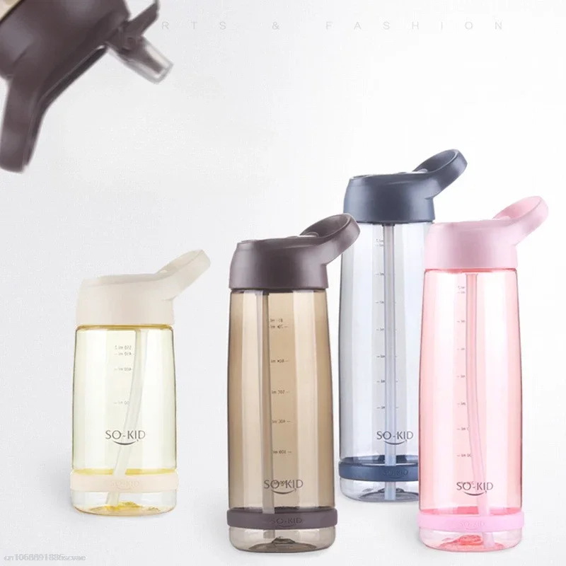 na zewnątrz butelka wodę ze słomką butelki sportowe szczelne ekologiczne dzieci szkoła z pokrywką piesze wycieczki Camping plastikowe bez BPA