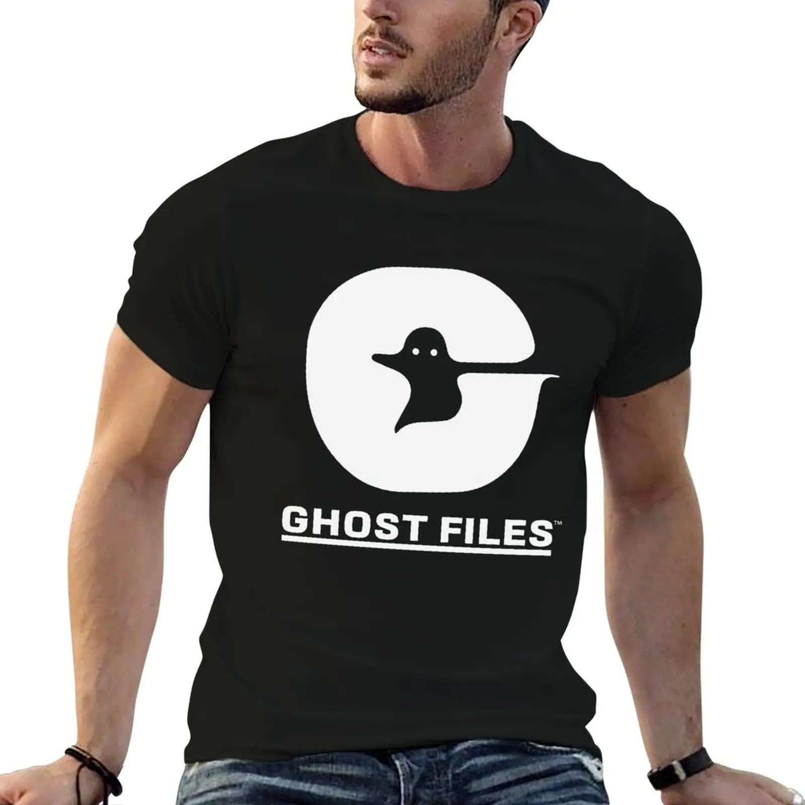 Футболки с логотипом Ghost Files Merch футболки рисунком черные мужские повседневные