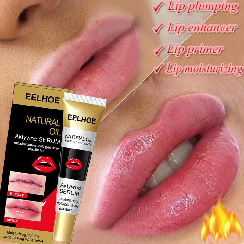 

17ML Moisturizing Lip Balm Plumper Lip Care Instant Volumising Reduce Fine Lines Serum Exfoliating Anti-Aging Sexy Plump Essence