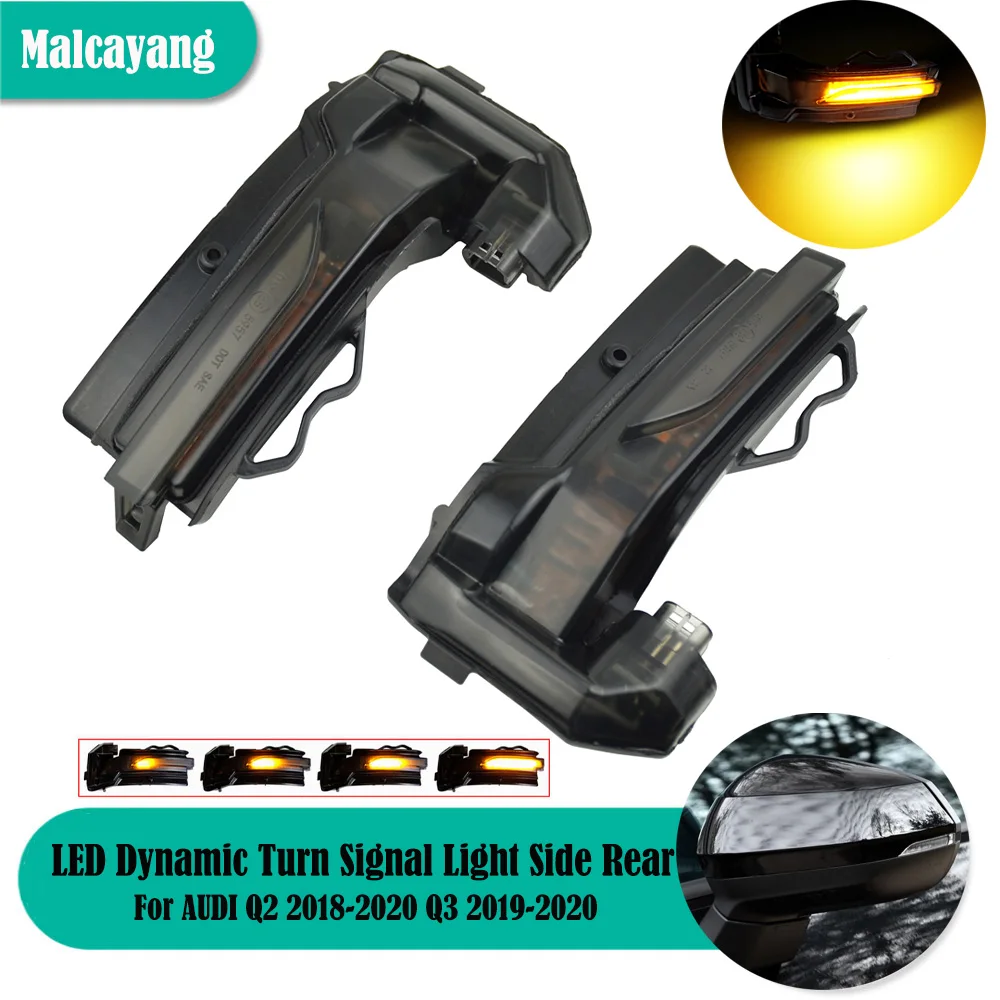 

For AUDI Q2 2016-2019 Q3 (F3) Car Styling LED Dynamic Turn Signal Light Side Rear View Mirror Blinker Arrow Flasher Repeater