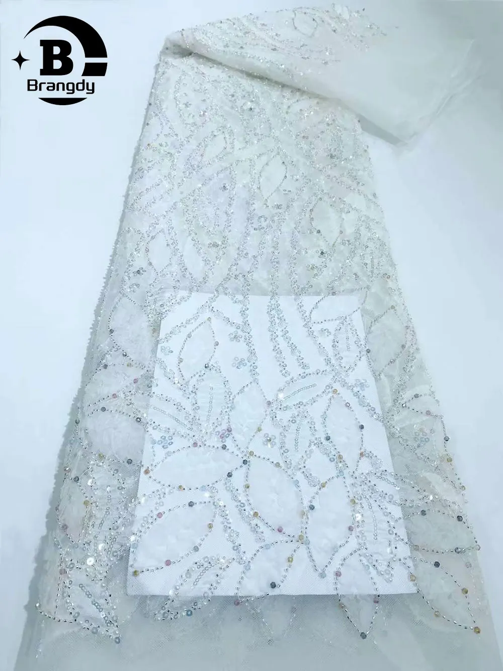 Brangdy африканская кружевная ткань для жениха 2024 высококачественные блестки