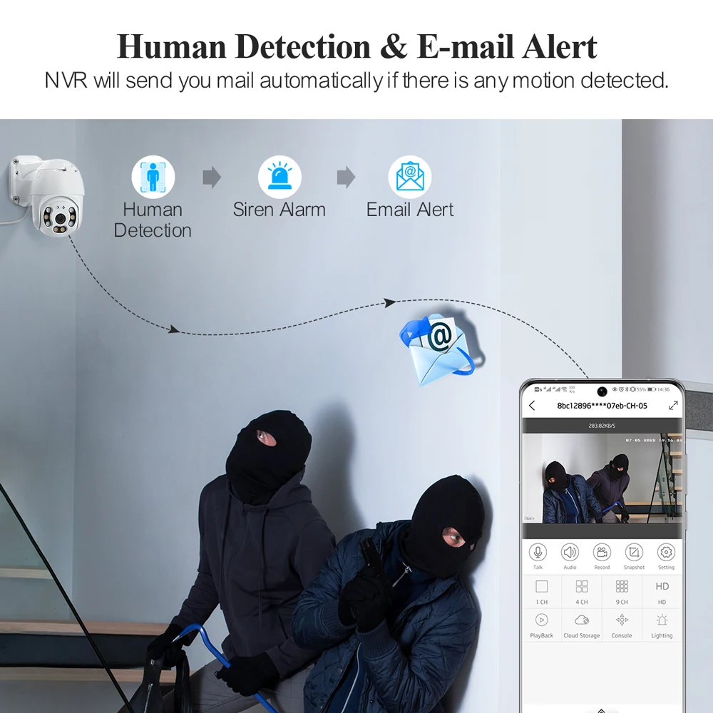 Pаспродажа Камера видеонаблюдения Techage, 5 Мп, 8 каналов, POE, NVR