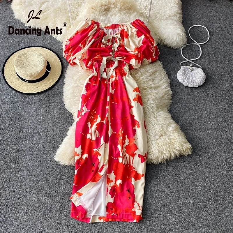 

Платье женское окрашенное с завязкой, ТРАПЕЦИЕВИДНОЕ винтажное модное до середины икры, с коротким рукавом, воротником-лодочкой, высокой та...