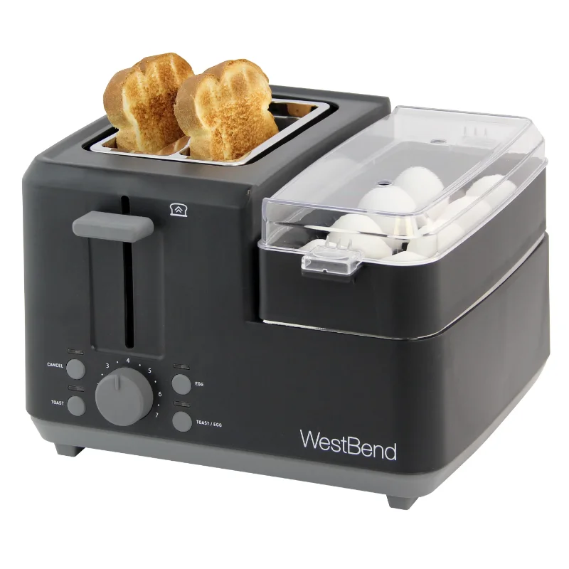 2-Slice Breakfast Station Egg & Muffin Toaster, 78500 Breakfast Machine Multifunctional