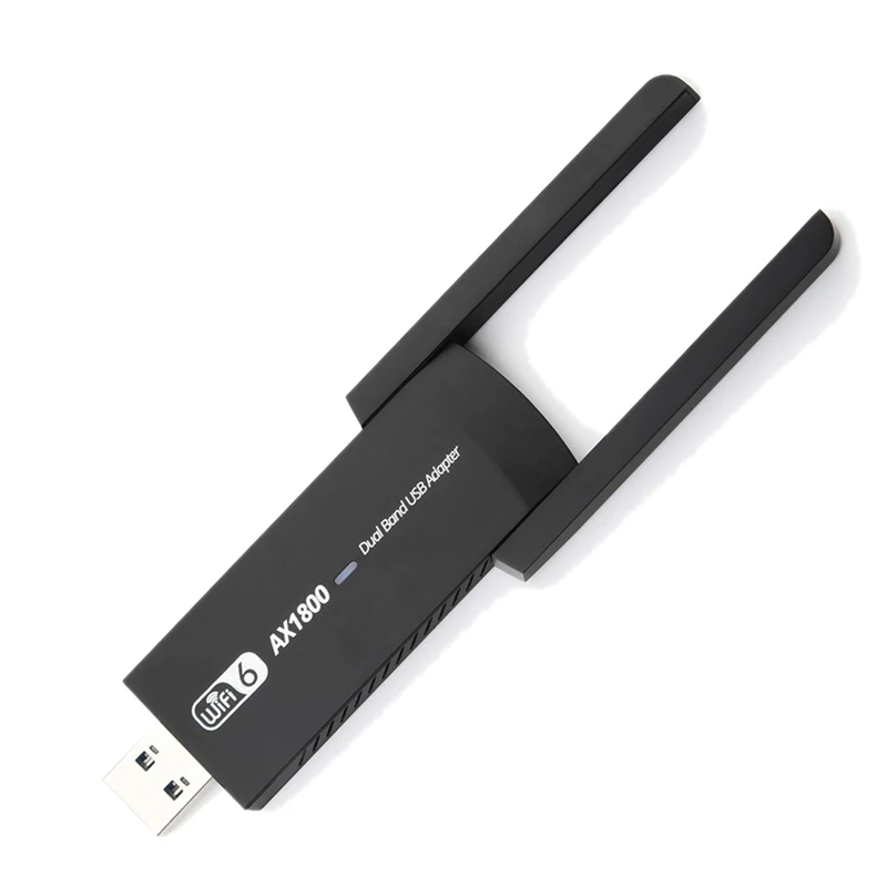 

1800Mbps USB Wifi 6 Adapter 5G/2.4Ghz USB3.0 Wi-Fi Dongle Wireless 802.11Ax AX1800 Network Card High Gain Antenna