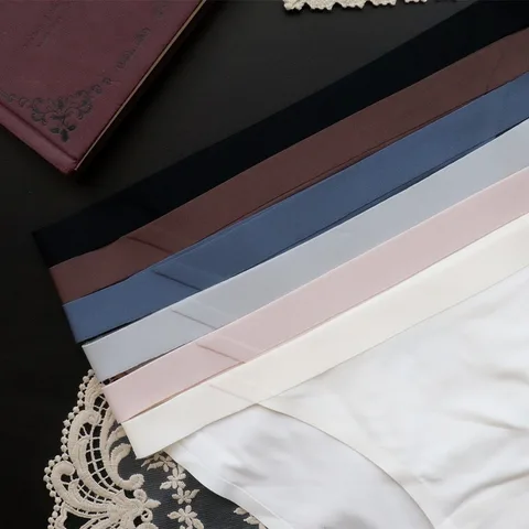Women's Panties Solid Color Low Waist Girl's Seamless Breathable Briefs Women's Underwear Female Lingerie Slip Femme Underpants