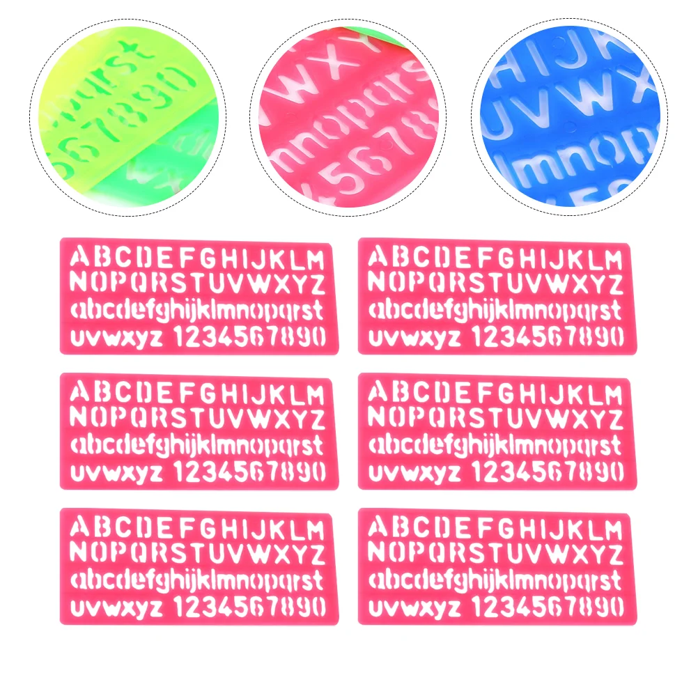 

32pcs Planner Stencils Drawing Stencils Small Letter Templates Number Stencils Alphabet Stencil Scrapbook Template