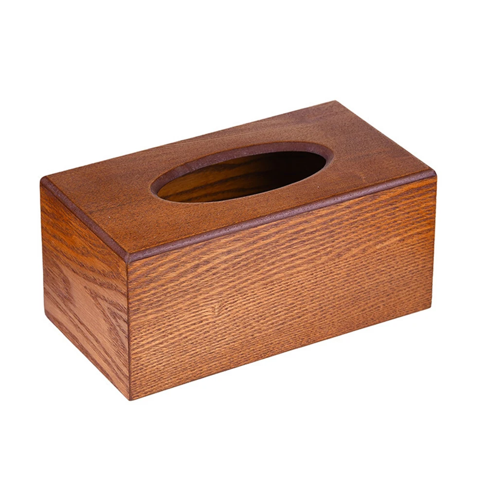 

Storage Tissue Box Stylish Solid Wood Simple Napkin Case Paper Holder Kitchen Home