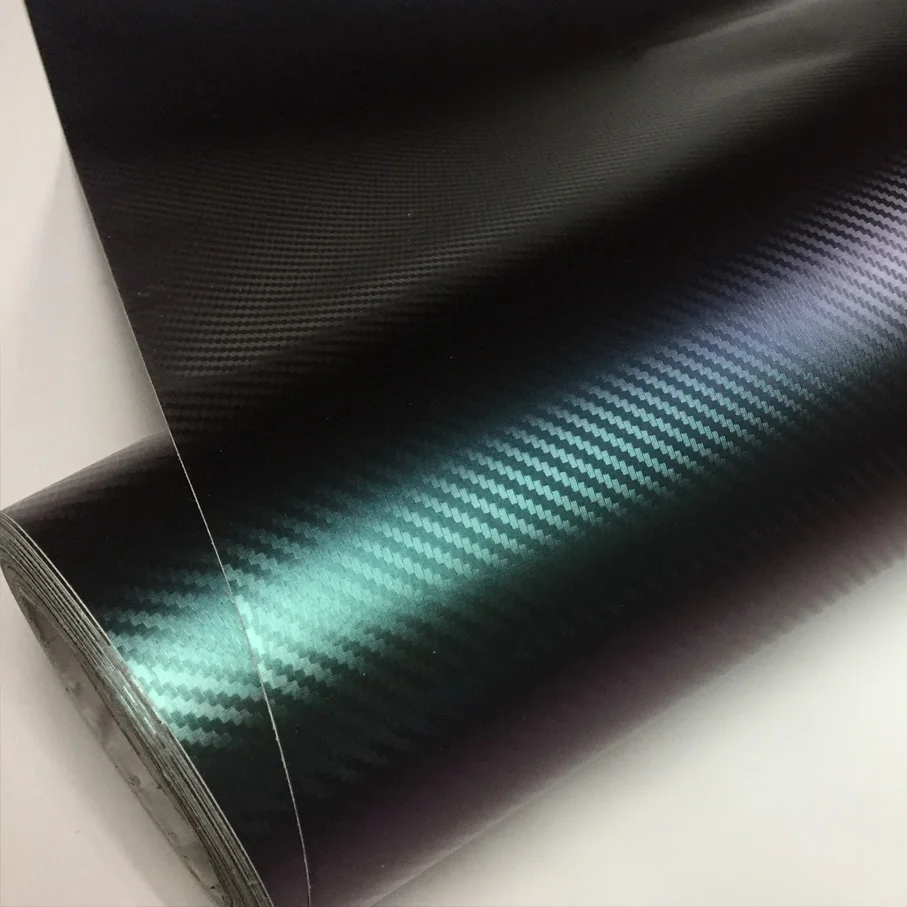 10/20/30/40/50/60x15 2 см/лот Премиум зеленый-красный хамелеон 3D углеродное волокно