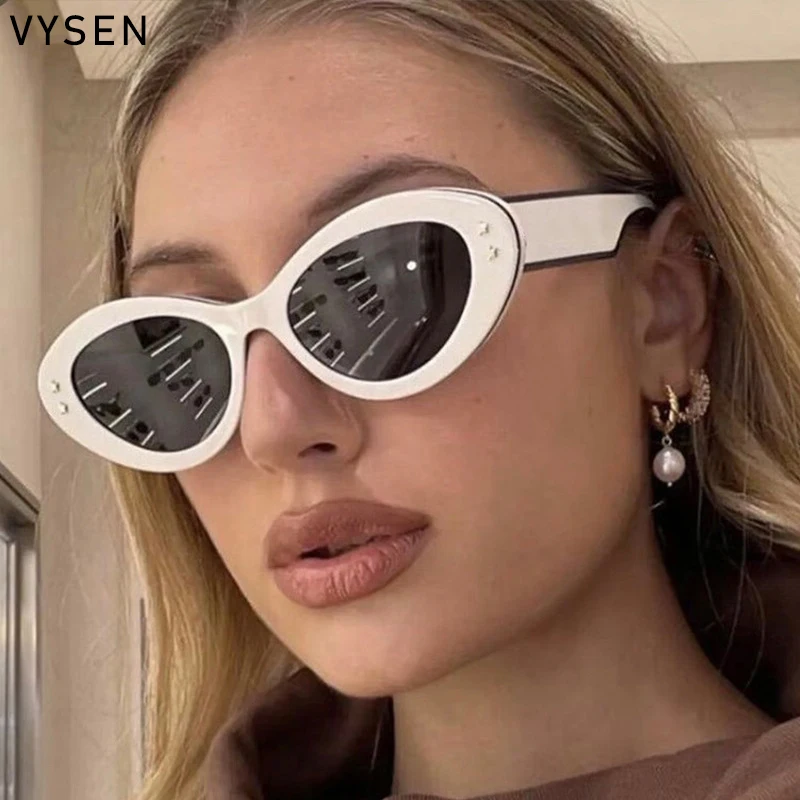 Модные сексуальные женские солнцезащитные очки кошачий глаз 2024 роскошные