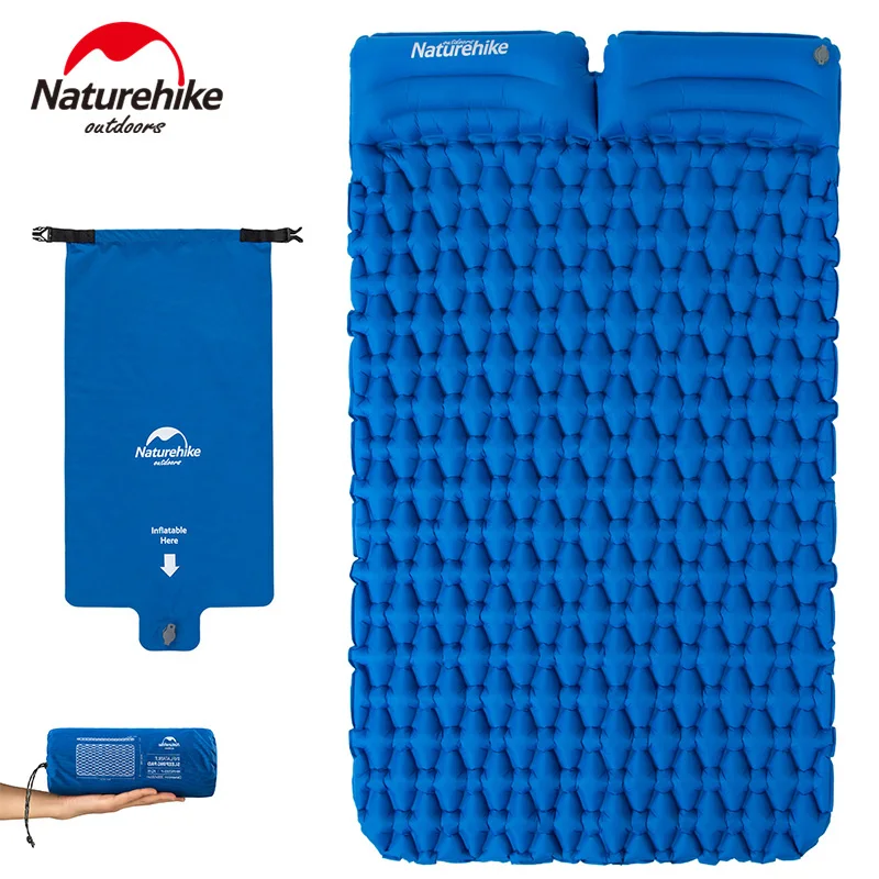 Naturehike Inflatable Mattress Ultralight Portable Folding Bed Air Mattress Waterproof Double Sleeping Pad Travel Camping Mat