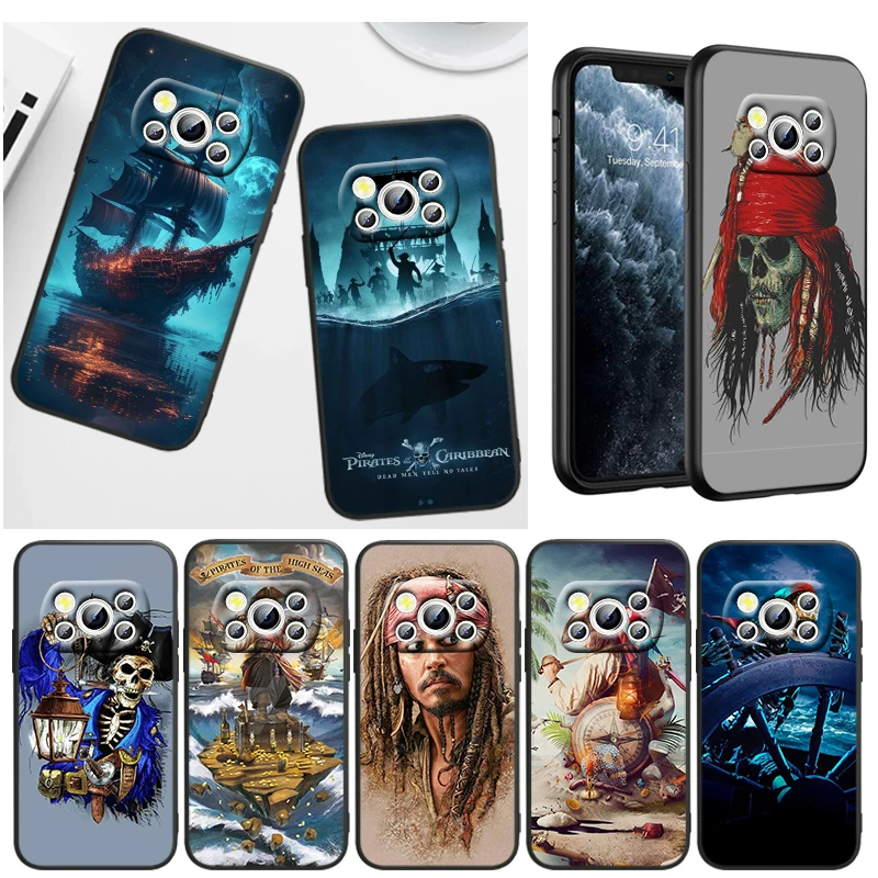

Disney Pirates Caribbean Cool For Xiaomi Poco X5 C55 C40 C50 F4 M4 X4 GT X3 F3 GT M3 C3 NFC Pro Mix3 Silicone Black Phone Case