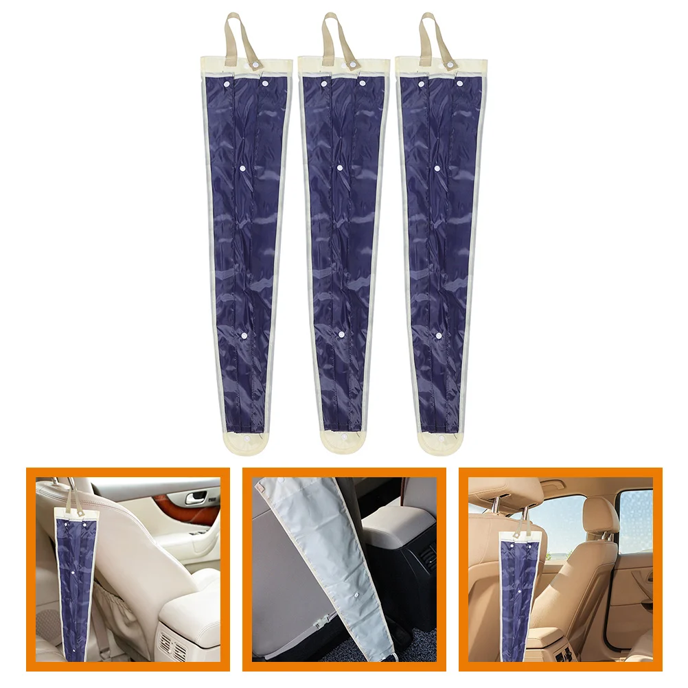 

3 Pcs Car Storage Organizer Seat Back Truck Things Umbrella Holder Pouch Wet Bag