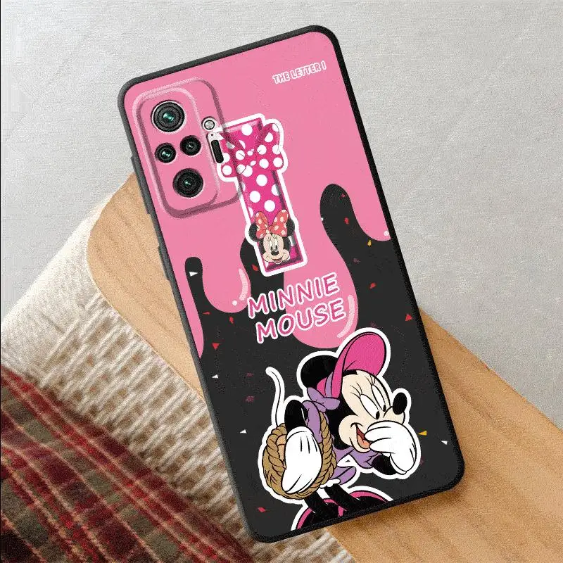 Чехол для телефона Disney Minnie Pink Letters G-L Xiaomi Redmi Note 7 8 T S 10 11 12 Pro Note12ProPlus 13 Note13ProPlus