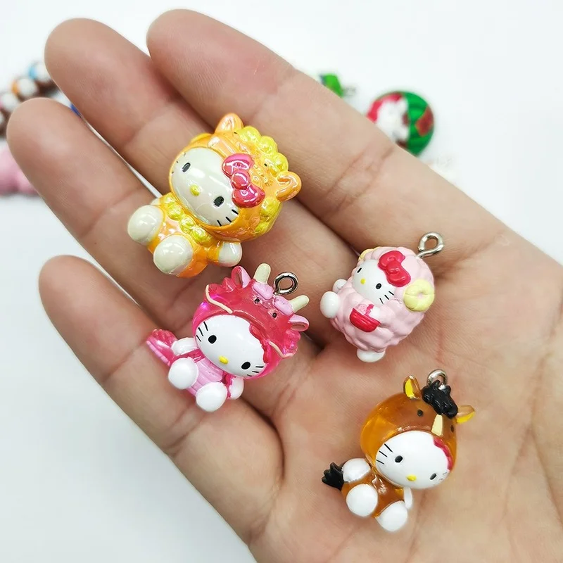 1pcs Kids Gifts Mini Figurine Hellokitty Decoration Cute Anime Doll Model Toys 1-3cm Keychain Pendant Action Figure |