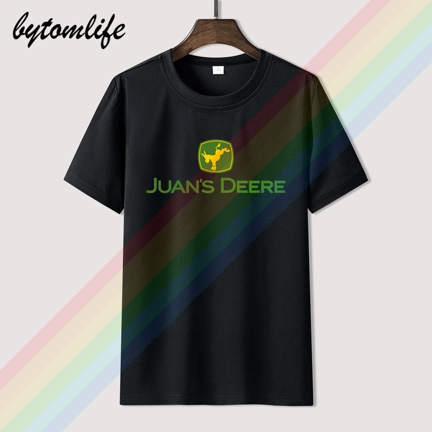 

New Juans Deere T-Shirt Summer Print Black T Shirt Clothes Popular Shirt Cotton Tees Amazing Short Sleeve Unique Men Tops