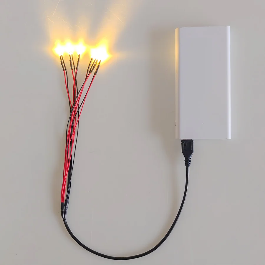 Фото С USB светодиодными бусинами, миниатюрный маленький ночник/лампа, материалы, освещение, домашний кукольный домик, макет сцены, комплект диорамы, 1 шт. №5