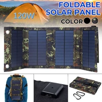 120w foldable solar panel sun power solar cells charger battery 5v usb protable solar panels for smartphone camping outdoor
