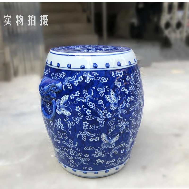 Старинный домашний табурет Jingdezhen фарфоровый садовый высокотемпературный