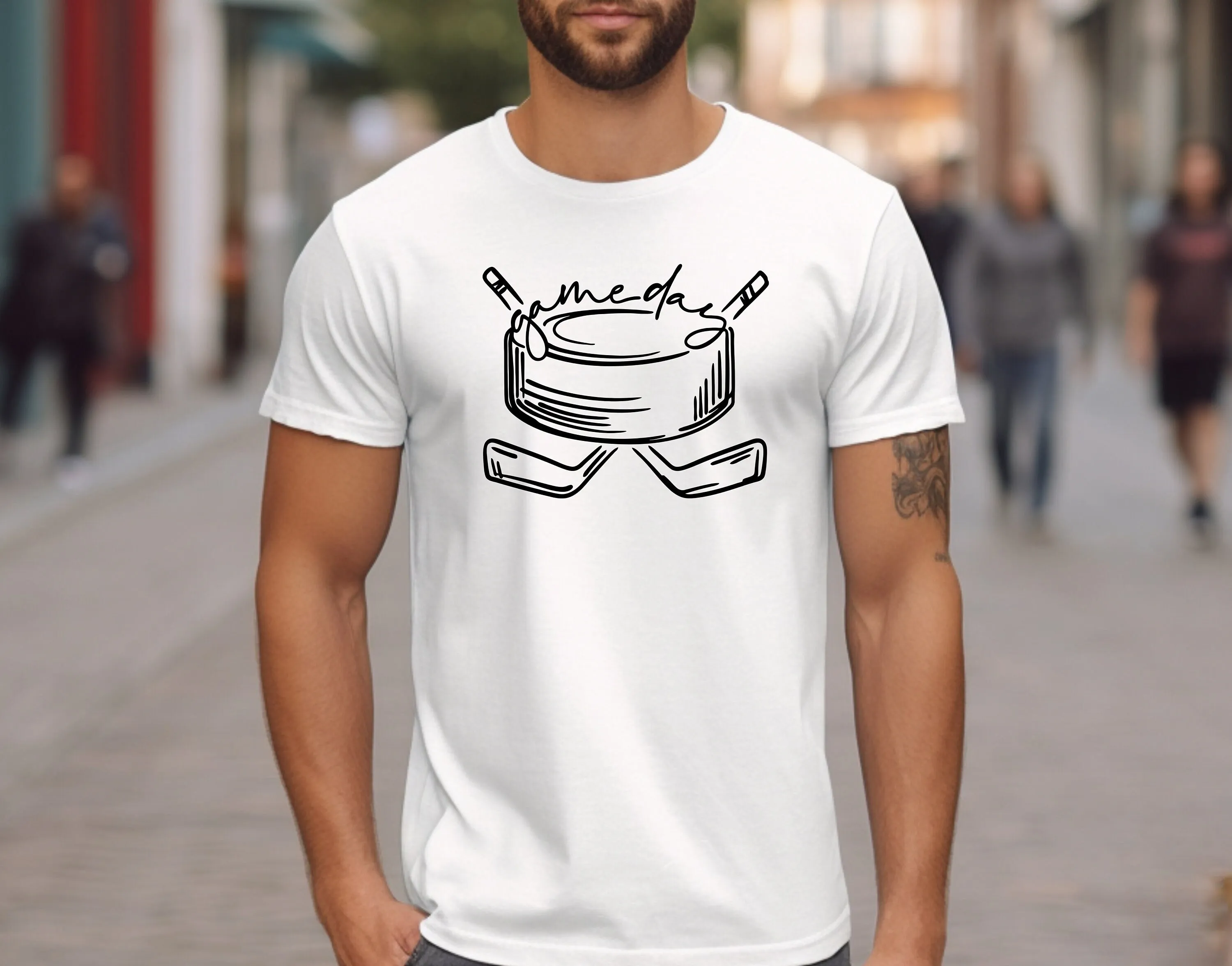 Футболка Game Day Hockey Gamer Dad Funny Fathers Season Men Sport Lover