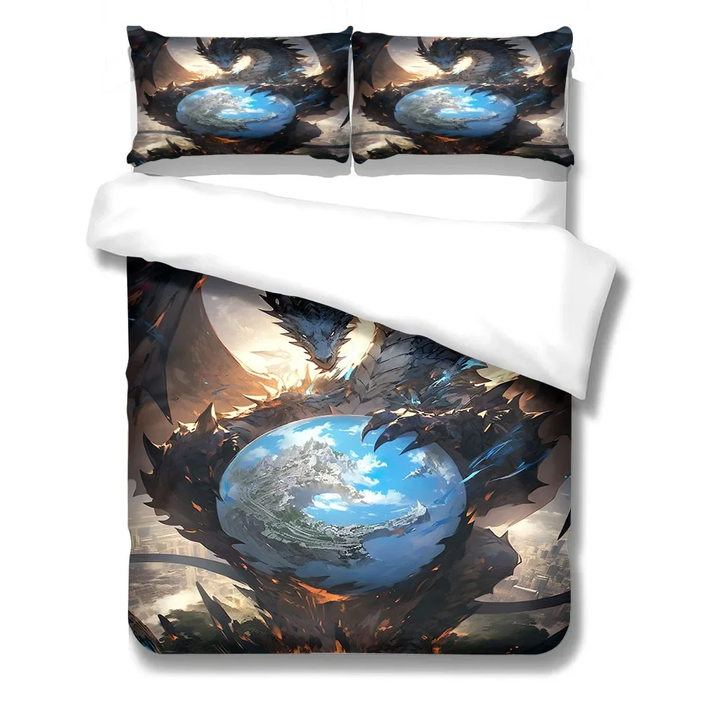 Комплект постельного белья с изображением дракона